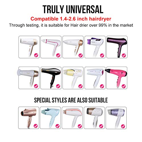Difusor para secador de pelo universal, accesorio para cabello rizado, grueso y natural, accesorio ajustable