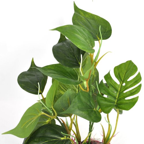 DIGIFLEX Decoración Hojas Verdes para Acuario 20cm Plantas Artificiales para Acuarios Que Lucen como Plantas Verdaderas