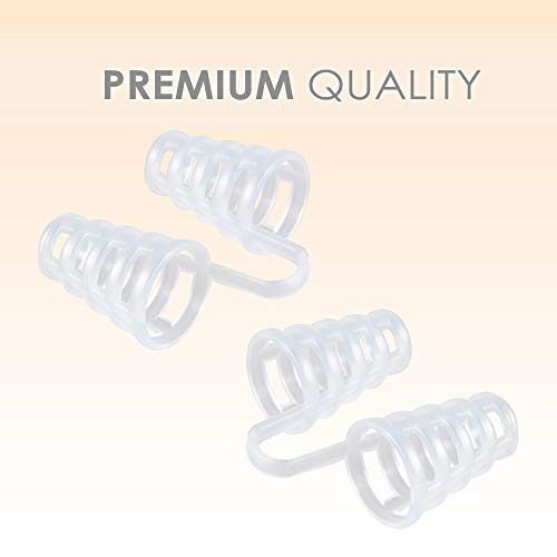 Dilatador antironquidos para el alivio nasal al respirar – Set de 12 dilatadores de silicona anti ronquidos de nariz de grado médico - tamaño MEDIANO – ayuda a dormir mejor - de Mobi Lock Beauty