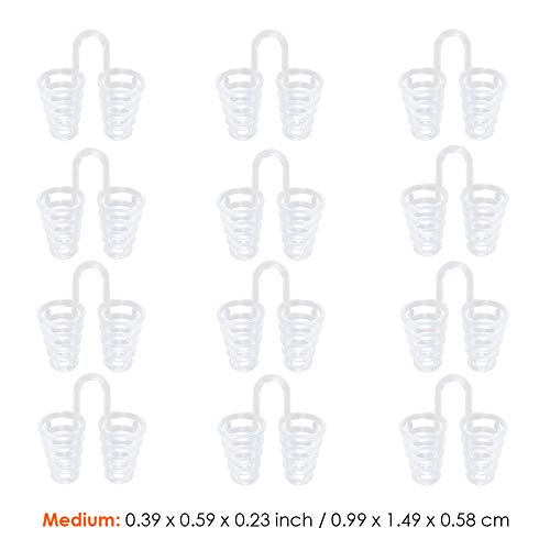 Dilatador antironquidos para el alivio nasal al respirar – Set de 12 dilatadores de silicona anti ronquidos de nariz de grado médico - tamaño MEDIANO – ayuda a dormir mejor - de Mobi Lock Beauty