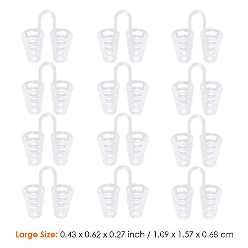 Dilatador antironquidos para el alivio nasal al respirar – Set de 12 dilatadores de silicona dura anti ronquidos de nariz de grado médico - tamaño GRANDE – ayuda a dormir mejor - de Mobi Lock Beauty