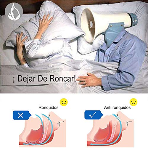 Dilatador Nasal Anti Ronquidos,Anti Ronquidos Bruxismo Rechinar,aliviar la apnea del sueño y ayudar a la congestión nasal, Respiración Fuerte, el Tabique Desviado y los Respiros Bucales (8 piezas)