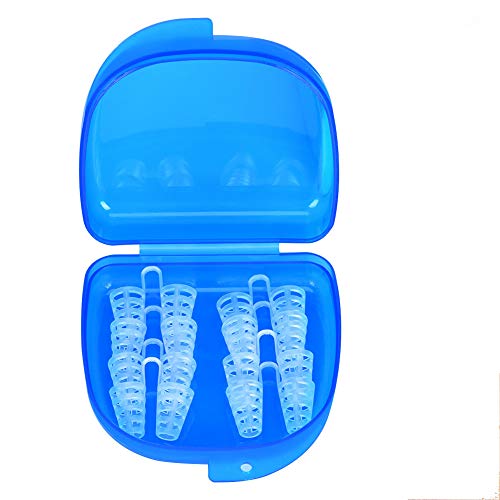 Dilatador Nasal Anti Ronquidos,Anti Ronquidos Bruxismo Rechinar,aliviar la apnea del sueño y ayudar a la congestión nasal, Respiración Fuerte, el Tabique Desviado y los Respiros Bucales (8 piezas)