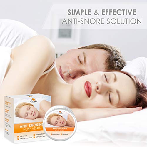 Dilatador nasal de alivio respiratorio - Paquete de 8 respiraderos nasales de silicona de grado médico, antirronquidos - Solución de ronquidos simple para respiradores nasales - de Mobi Lock Beauty