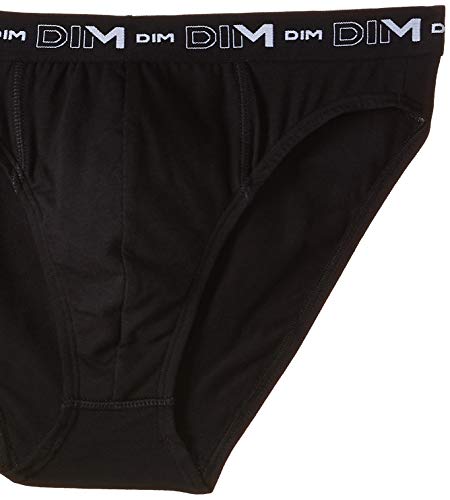 DIM Coton Stretch Slip X3, Negro, XXXL (talla del fabricante: 7) (Pack de 3) para Hombre