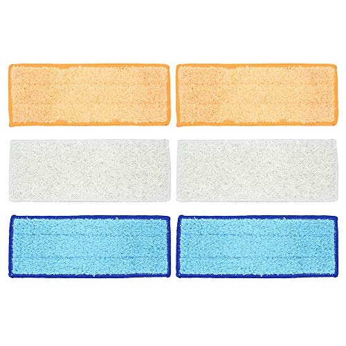 DingGreat 6Pcs Almohadillas de fregona Lavables para iRobot Braava Jet 240 241, Incluye 2 Mopas de Fregado Húmedo + 2 Mojado + 2 Seco