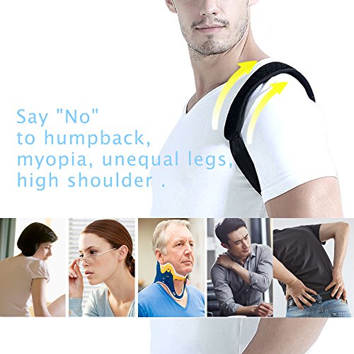 DINOKA Corrector de Postura de Mujeres Hombres Brace Ajustable Hombro Enderezar la Espalda Cómodo Respirable Respaldo Anchura Hombro Clavícula Apoyo Espalda（S)