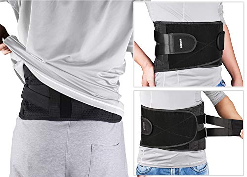 DINOKA Faja Lumbar Hombre/Mujer, Nueva Cínturon Lumbar para Trabajo y Deportiva, Soporte Lumbar para Aliviar el Dolor y Lesiones Prevenir Daños