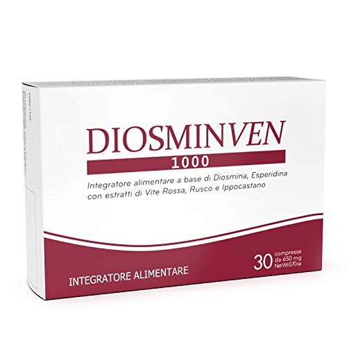 Diosminven 1000 - Complemento alimenticio para el bienestar de la microcirculación - Piernas Cansadas - Hemorroides - 30 tabletas