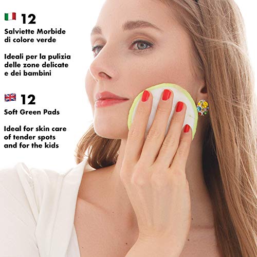 Discos Desmaquillantes Reutilizables con Bolsa de Lavado Paquete de 16 | Bambú y Algodón | Desmaquillante Facial Reusable Zero Waste Microfibra Ecológicas Makeup Eraser Bastoncillos Organicos