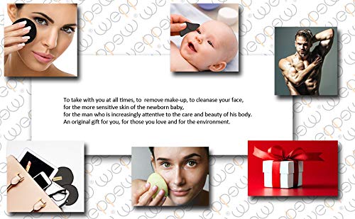 Discos Desmaquillantes Reutilizables Ecológicos Y Lavables, 6 De Carbón De Bambú, 6 De Tela De Bambú Y Algodón, Paño Para Limpiar La Cara Y Los Ojos, Esponja Konjac Suave, Exfoliante.