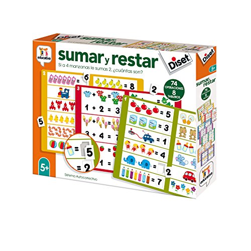 Diset- Aprendo 5 años Juguete educativos Sumar y Restar (68954)