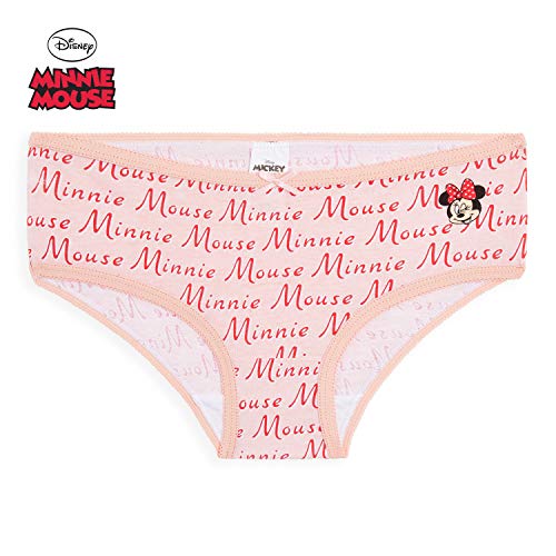Disney Bragas Niña, Pack de 5 Bragas de Algodon 100% con Minnie Mouse, Ropa Niña Interior Braguitas Niña, Tallas 18 Meses - 12 Años, Regalos para Niñas (18-24 Meses)