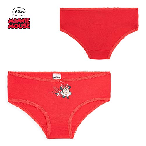 Disney Bragas Niña, Pack de 5 Bragas de Algodon 100% con Minnie Mouse, Ropa Niña Interior Braguitas Niña, Tallas 18 Meses - 12 Años, Regalos para Niñas (18-24 Meses)