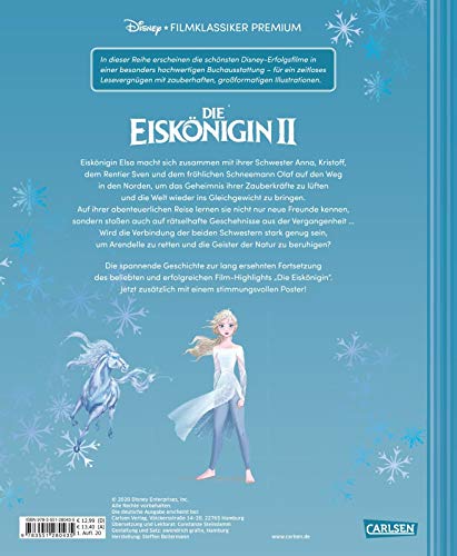 Disney: Die Eiskönigin 2 - Filmklassiker Premium: Erweiterte Ausgabe mit Poster: Großformatiges Bilderbuch zum Kinofilm mit Premiumausstattung und beigelegtem Poster zur Eiskönigin