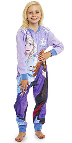 Disney Frozen Pijama Entero para Niñas De Una Pieza, Ropa Niña Invierno con Anna y Elsa El Reino del Hielo (18-24) Meses, Pijamas Enteros Manga Larga Regalos para Niños (2-10 Años) (9/10 años)