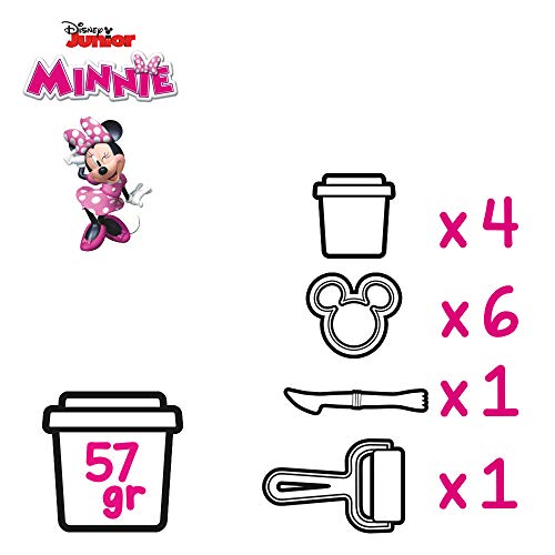 Disney - Kit mochila Minnie con 4 botes plastilina de 57 g y accesorios (77189)
