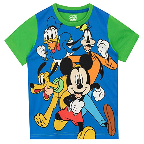 Disney Pijamas de Manga Corta para niños Mickey Mouse Verde 6-7 Años