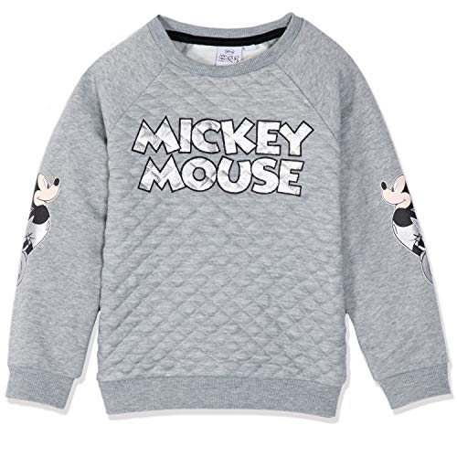 Disney - Sudadera oficial de Mickey Mouse para niños, color rojo o gris de 2 a 8 años