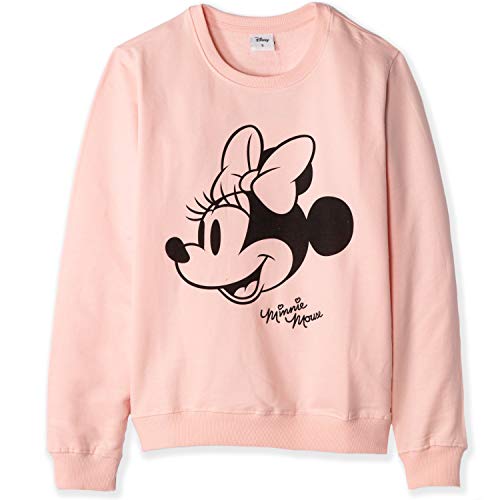 Disney - Sudadera oficial de Minnie Mouse para mujer y adolescente (algodón, talla S, M, L, XL) Rosa rosa X-Large