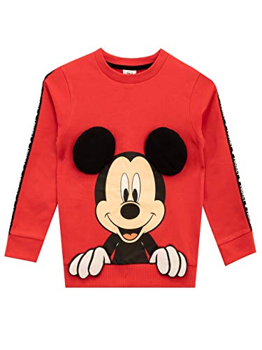 Disney Sudadera para niños Mickey Mouse Rojo 5-6 Años