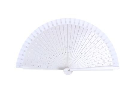 DISOK - Abanico Blanco De Corazones