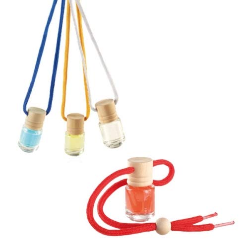 DISOK Lote de 30 Ambientadores de Colgar para Coche - Cristal 5ml Aroma Océano - Ambientadores para Coches, Colgantes. Ambientadores Coche y automóviles para Recuerdos de Bodas