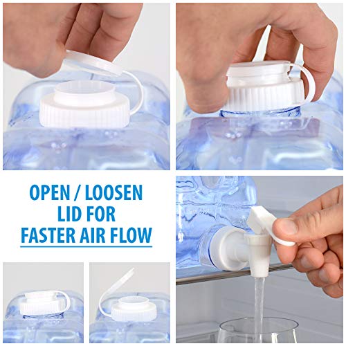 Dispensador de agua con grifo Bar Amigos de plástico PETG para frigorífico. Depósito para bebidas rellenable ideal para oficina, acampada, zumos y cócteles