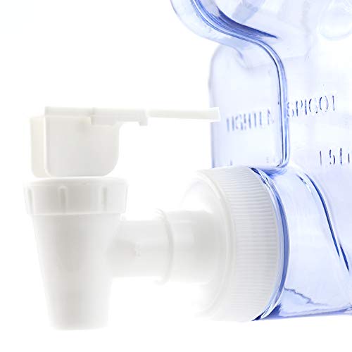 Dispensador de agua con grifo Bar Amigos de plástico PETG para frigorífico. Depósito para bebidas rellenable ideal para oficina, acampada, zumos y cócteles