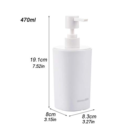Dispensador Jabón Baño / 470ml blanca líquido recargable bomba botellas de jabón 15.9oz, botellas de jabón de la mano dispensadores de líquido de dispensación for uso en el hogar Baño Cocina Fregadero