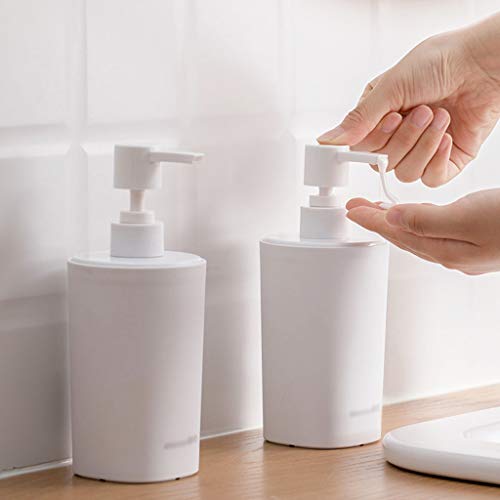 Dispensador Jabón Baño / 470ml blanca líquido recargable bomba botellas de jabón 15.9oz, botellas de jabón de la mano dispensadores de líquido de dispensación for uso en el hogar Baño Cocina Fregadero