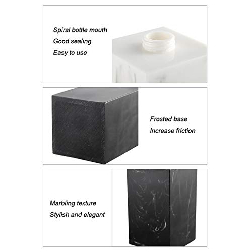 Dispensador Jabón Baño Jabón líquido dispensador de la bomba modelo mármol dispensador de la loción for el hogar Cocina comercial Restaurante, fácil de rellenar, 13.5 oz (400 ml) Fregadero de Cocina D