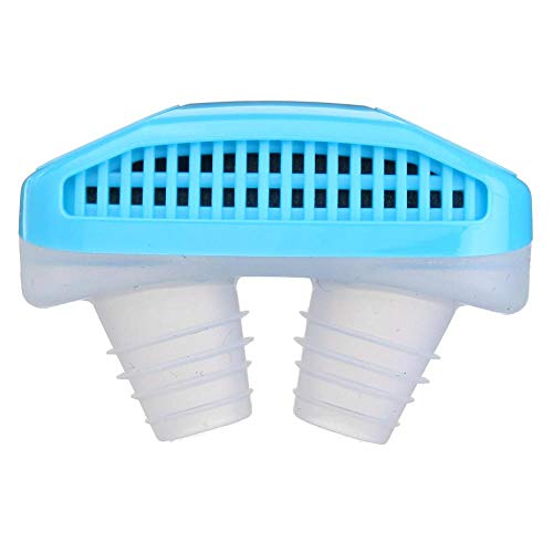Dispositivo antirronquidos de silicona Dilatadores nasales Deje de roncar Clip para la nariz Purificador de aire Dispositivos de ayuda para la apnea Masajeador para dormir Azul