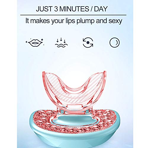 Dispositivo para rellenar los labios, herramienta para rellenar los labios, potenciador del cuidado de los labios más completo, entrenador de labios para mejorar los labios para mujeres y niñas,Azul