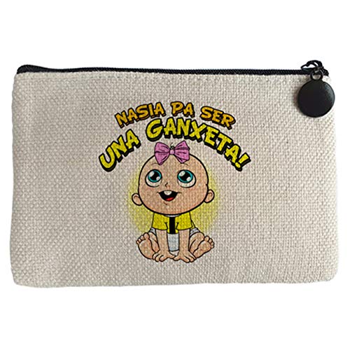 Diver Bebé Monedero nacida para ser una Ganxeta Reus fútbol - Beige, 15 x 10 cm