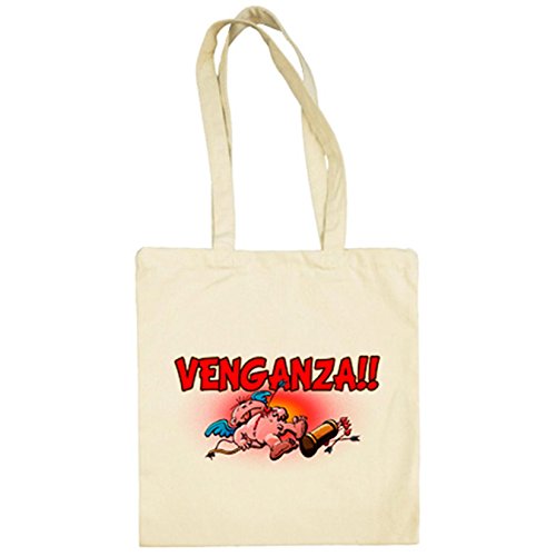 Diver Camisetas Bolsa de tela Venganza San Valentín - Beige, 38 x 42 cm