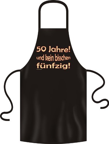 Divertido delantal para barbacoa: 50 años ... und kein etwas 50 ! Idea de regalo para cumpleaños "Redondo".
