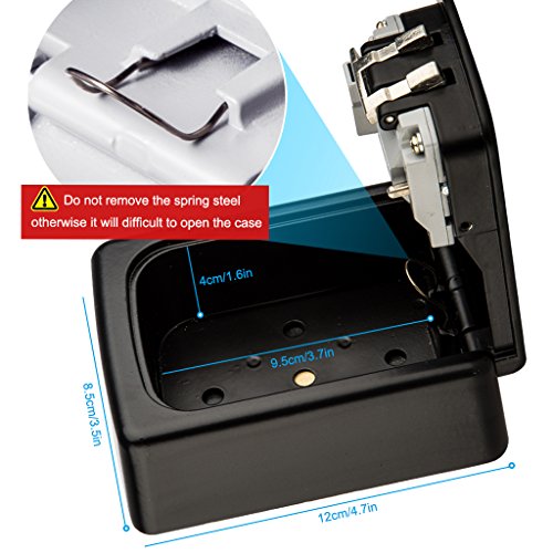 Diyife Caja Fuerte para Llaves, [Versión actualizada] [Montado en la pared] Llave combinada Caja de bloqueo de almacenamiento seguro para el hogar Garaje Escuela Llaves de repuesto de la casa