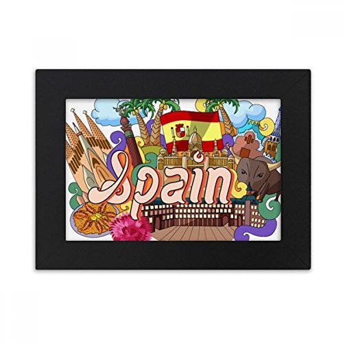 DIYthinker Marco Prado Mariscos España Pintada de Escritorio Foto Negro Bellas Artes Pintura 5X7 Pulgadas