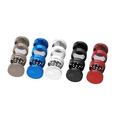 DJB 4 Capas de 40 mm de aleación de Zinc Fumador de Tabaco Plano Mini Caja de Regalo Nueva Amoladora de Hierbas medicinales Amoladora de Hierbas de Tabaco Amoladora para maleza