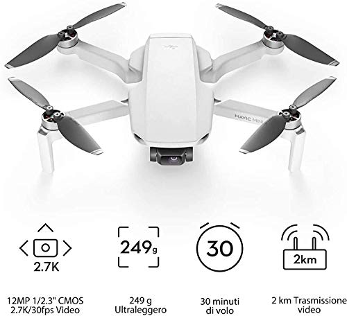 DJI Mavic Mini Combo (EU) + Care Refresh - Dron Ultraligero y Portátil, Batería 30 Minutos, Distancia Transmisión 2 Km, Ofrece Dos Unidades de Remplazo en un Año, Cubre una Gran Variedad de Accidentes