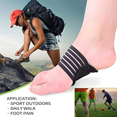 Doact Arco Plantar Apoyo (2 piezas) Arco Cojines del Pie para Mujeres y Hombres Fascitis Plantar, Antepié Pads para Pies Planos Alivia el Dolor de Pies