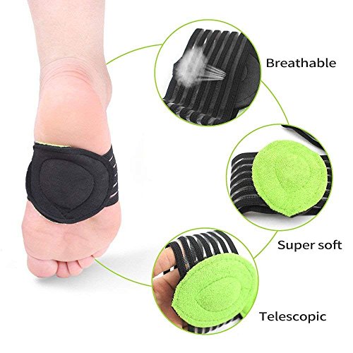 Doact Arco Plantar Apoyo (2 piezas) Arco Cojines del Pie para Mujeres y Hombres Fascitis Plantar, Antepié Pads para Pies Planos Alivia el Dolor de Pies