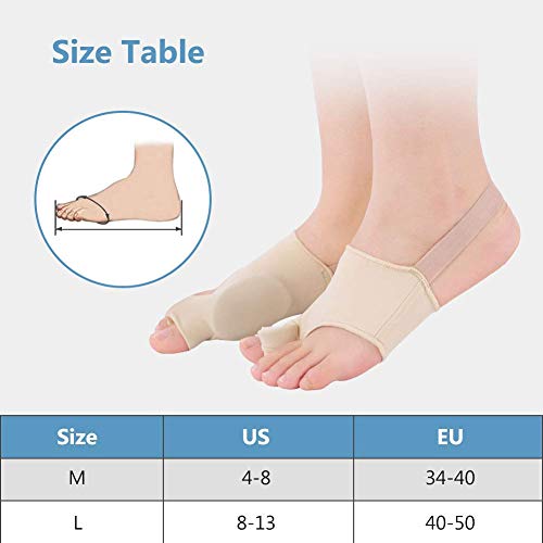 DOACT Corrector de Juanetes, Hallux Valgus de Corrector, Con Almohadilla de Gel de Silicona, para Tratar El Dolor Hallux Valgus Incluye Noche Tratamiento y Dia Asistencia (M)