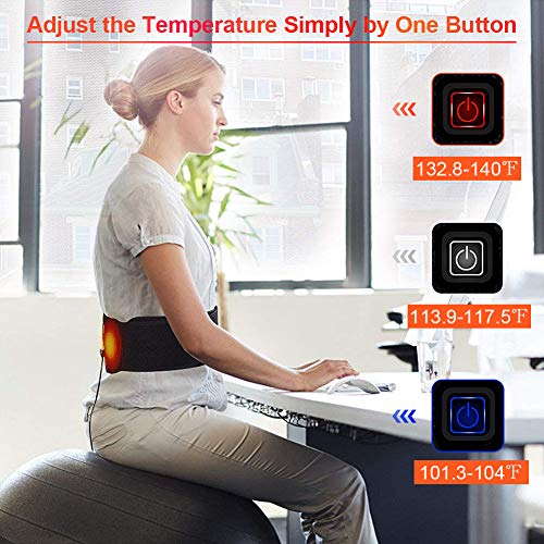 DOACT Térmica de Cinturón con Espalda Terapia de Calefacción Eléctrico, Cojín para Artritis en la Zona de la Espalda, Abdominal, Dolor, de la Terapia de Calor Wrap (No Incluye Potencia)