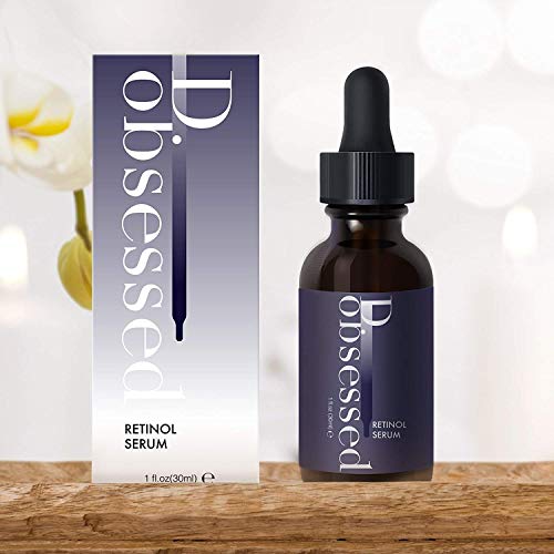 D.obsessed Serum 2.5% Retinol y Ácido Hialurónico + Vitamina C - Mejor Tratamiento para el Acné, Cicatrices, Manchas, Pigmentación, Líneas de Expresión y Arrugas - para Cara, Ojos y Cuello (30ml)