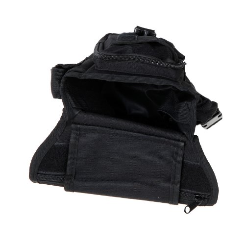 Docooler motocicleta funda exterior Bike Cycling Muslo Pack Cinturón Tactical Funda multiusos, negro