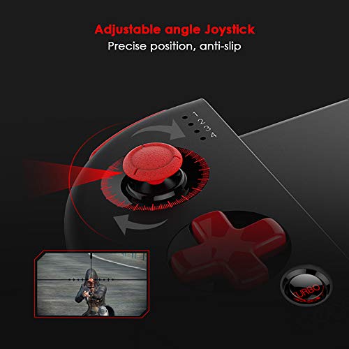 Docooler PG-9087S Controlador de Juego Inalámbrico BT con Joystick Telescopic para IOS 11-13.3.1 or Android 6.0 y superior sistema Tablet PC/ TV/ Box
