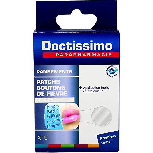 DOCTISSIMO - Parche invisible contra el herpes, anti-úlceras, labio piel de la cara, 15 parches