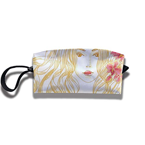 Doinh Glamour - Bolsa de cosméticos pequeña con Cremallera, Impermeable, Bolsa de Almacenamiento portátil para cosméticos, Bolsa de Lentejuelas, Apta para niñas